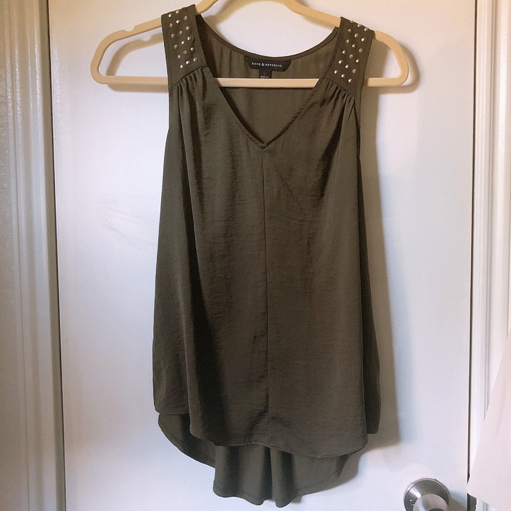 Olive green tank top